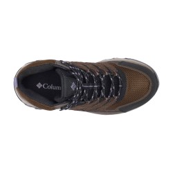 Columbia Bota Strata Trail Mid WP Marrón Purple Cordovan Mujer