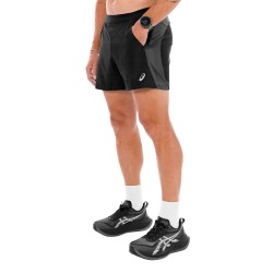 Asics Pantalón Corto Road 5In Negro Black Grey Hombre