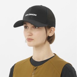 Salomon Gorra Logo Trucker Negro Deep Black Unisex