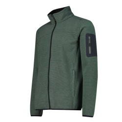 Campagnolo Chaqueta Polar de punto jacquard Knit-Tech fleece Verde Musk Hombre