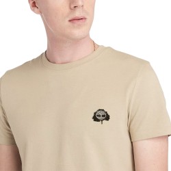 Timberland Camiseta Tree Logo Patch Beige Hombre