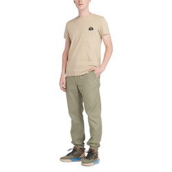 Timberland Camiseta Tree Logo Patch Beige Hombre