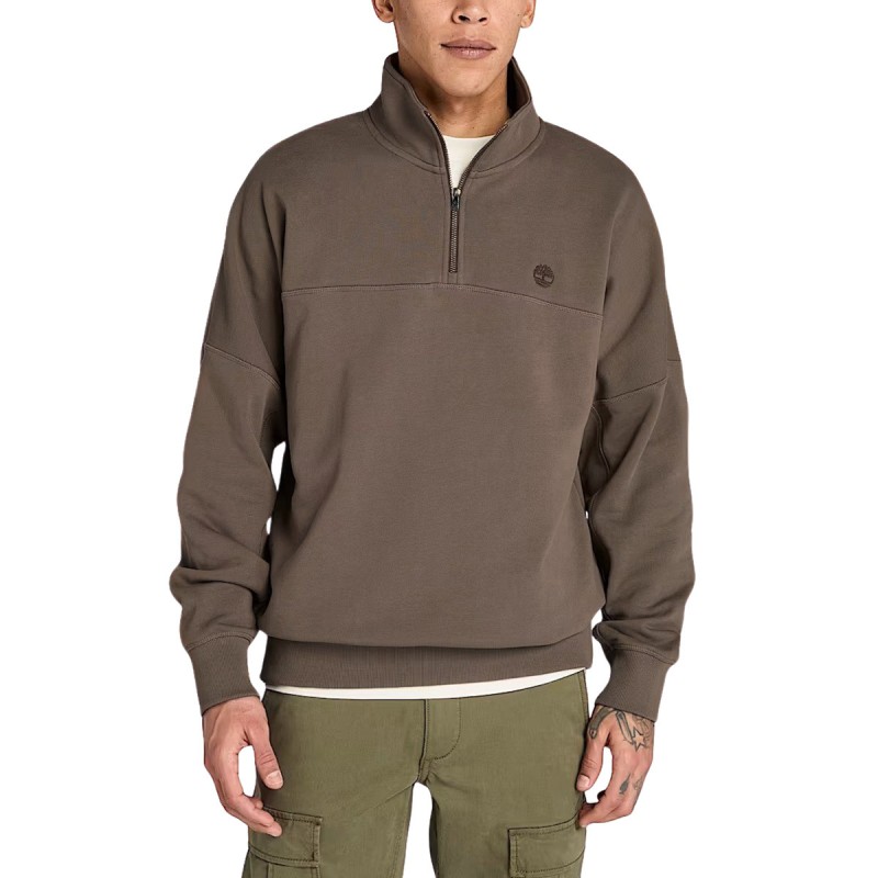 Timberland Sudadera 1/4 zip Marrón Brown Hombre