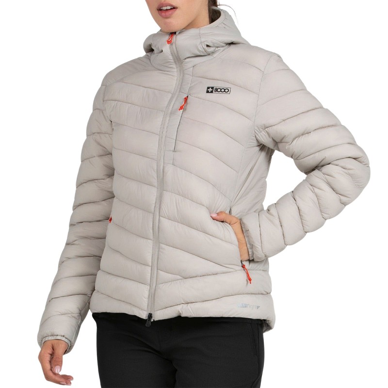 +8000 Chaqueta Fibras Mircela Gris Piedra Stone Mujer