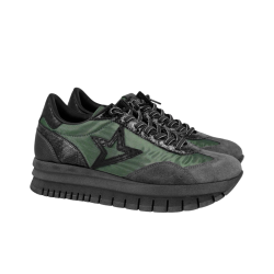 Cetti Zapatillas XL Ante Metal Piombo Verde Gris Mujer