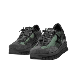 Cetti Zapatillas XL Ante Metal Piombo Verde Gris Mujer