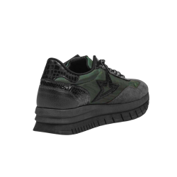 Cetti Zapatillas XL Ante Metal Piombo Verde Gris Mujer