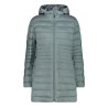 Campagnolo Chaqueta Larga Fibras Zip Hood Verde Jaspeado Jade Mel Mujer