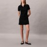 Calvin Klein Vestido Polo Jacquard Negro Black Mujer