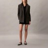 Calvin Klein Vestido Polo Jacquard Negro Black Mujer