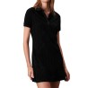 Calvin Klein Vestido Polo Jacquard Negro Black Mujer