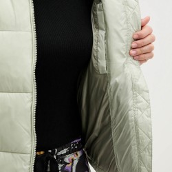 Tommy Hilfiger Abrigo Acolchado Hood Ess Puffer Verde Claro Misty Sage Mujer