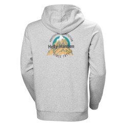Helly Hansen Sudadera Core Graphic Hoodie Gris Grey Melange Hombre