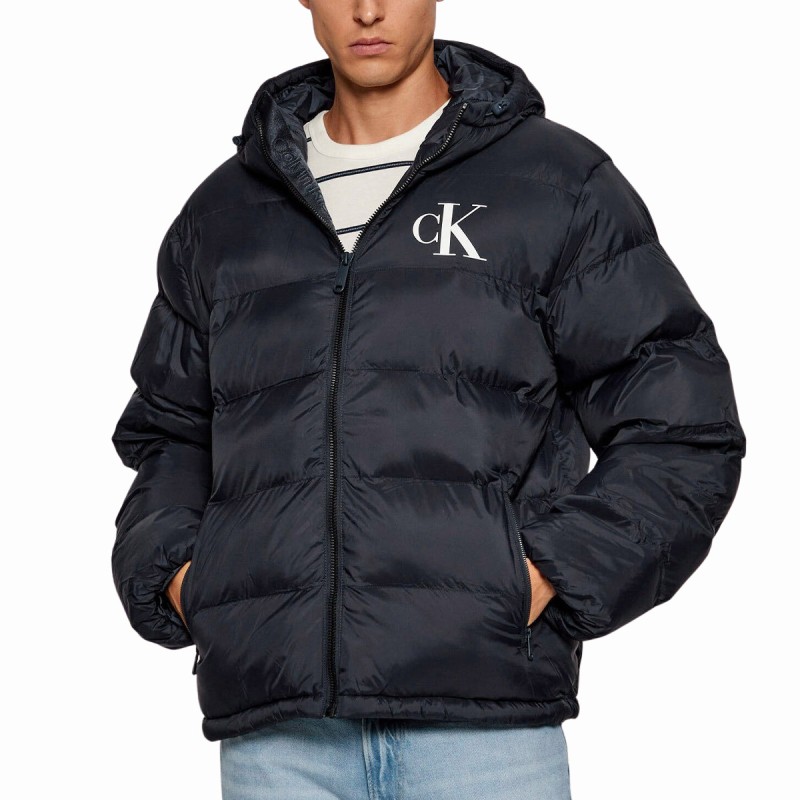 Calvin Klein Chaqueta Fibras Monograma Azul Oscuro Dark Sapphire Hombre