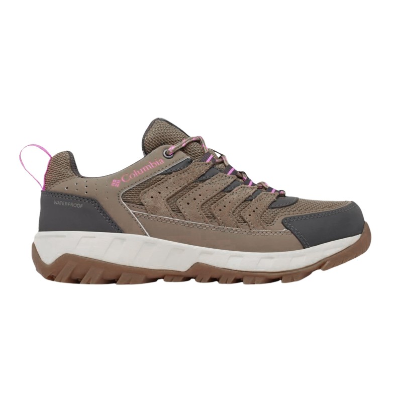 Columbia Zapatillas Strata Trail Low Wp Marrón Wet Sand Berry Patch Mujer