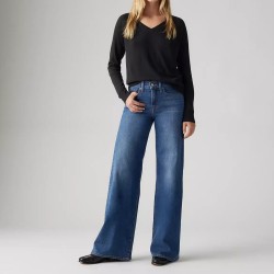 Levis Pantalón Vaquero Jeans 318 Shaping Wide Leg Azul Clever Girl Mujer