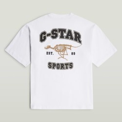 G-Star Camiseta Running Dog Back GR Boxy R T Blanco White Hombre
