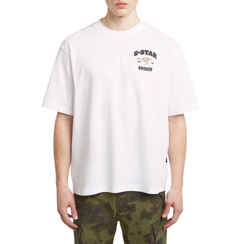 G-Star Camiseta Running Dog Back GR Boxy R T Blanco White Hombre