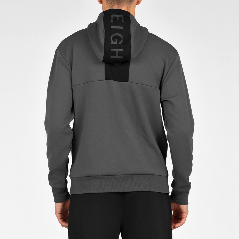 Trendyol Sudadera De Cuello Redondo Con Eslogan De Gran Tamaño, Antracita, M Para Hombre