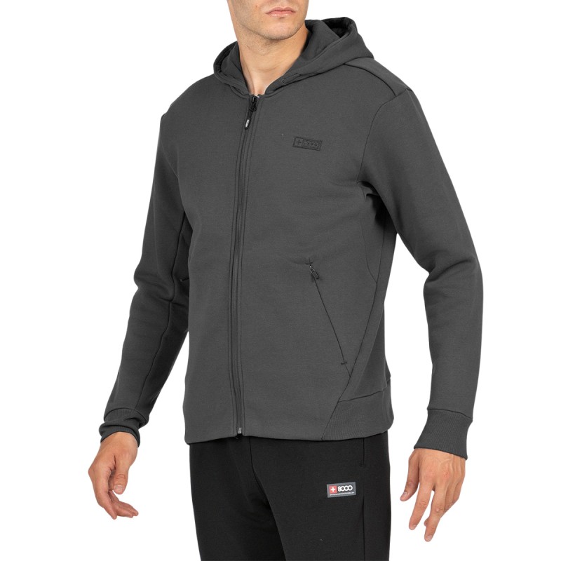 +8000 Sudadera Estanis Gris Antracita Hombre