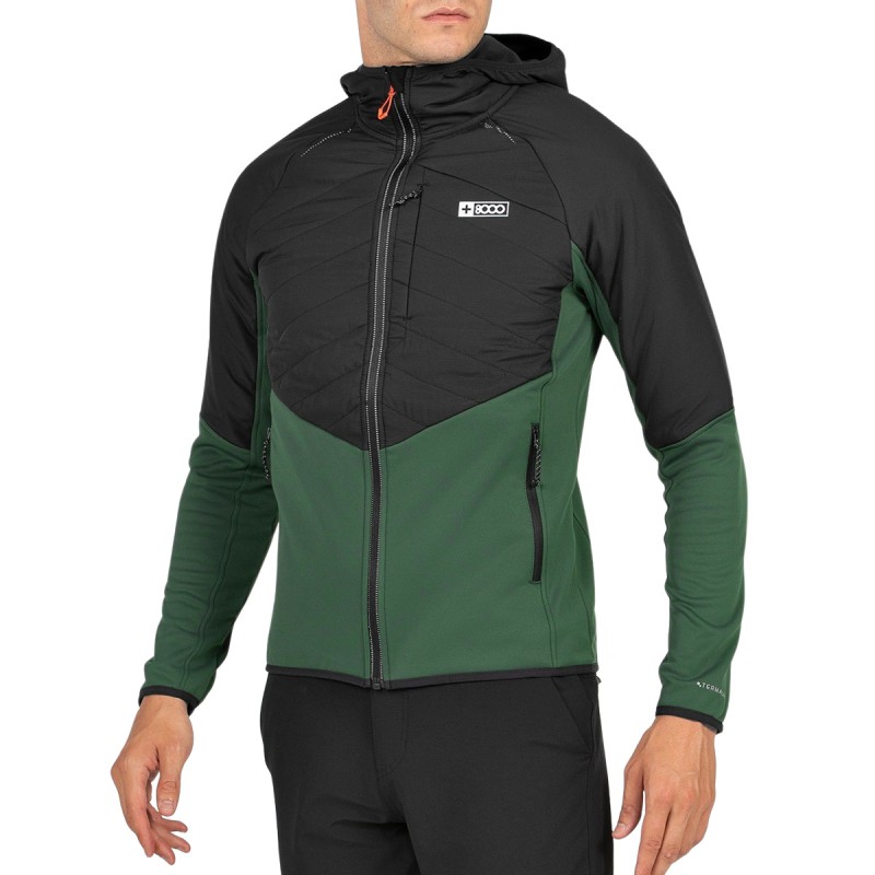 +8000 Chaqueta Híbrida Polar Niel Verde Bosque Hombre
