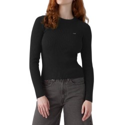 Levis Jersey Rib Crew Anthracite Night Rib Black Negro Mujer