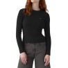 Levis Jersey Rib Crew Anthracite Night Rib Black Negro Mujer