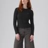 Levis Jersey Rib Crew Anthracite Night Rib Black Negro Mujer