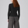 Levis Jersey Rib Crew Anthracite Night Rib Black Negro Mujer
