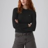 Levis Jersey Rib Crew Anthracite Night Rib Black Negro Mujer