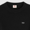 Levis Jersey Rib Crew Anthracite Night Rib Black Negro Mujer