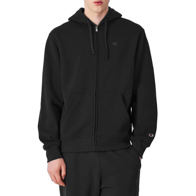 Champion Sudadera Con Cremallera Negro Hombre