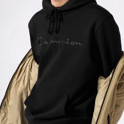 Champion Sudadera Gran Logo Bordado Icons Negro Hombre