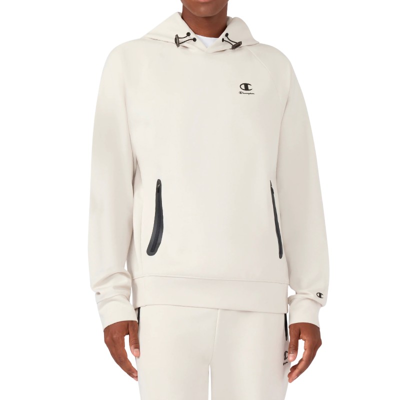 Champion Sudadera Stretch De Algodón C-Tech Blanco Roto Crema Hombre