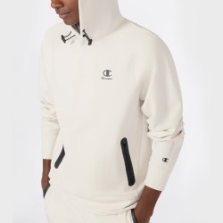 Champion Sudadera Stretch De Algodón C-Tech Blanco Roto Crema Hombre