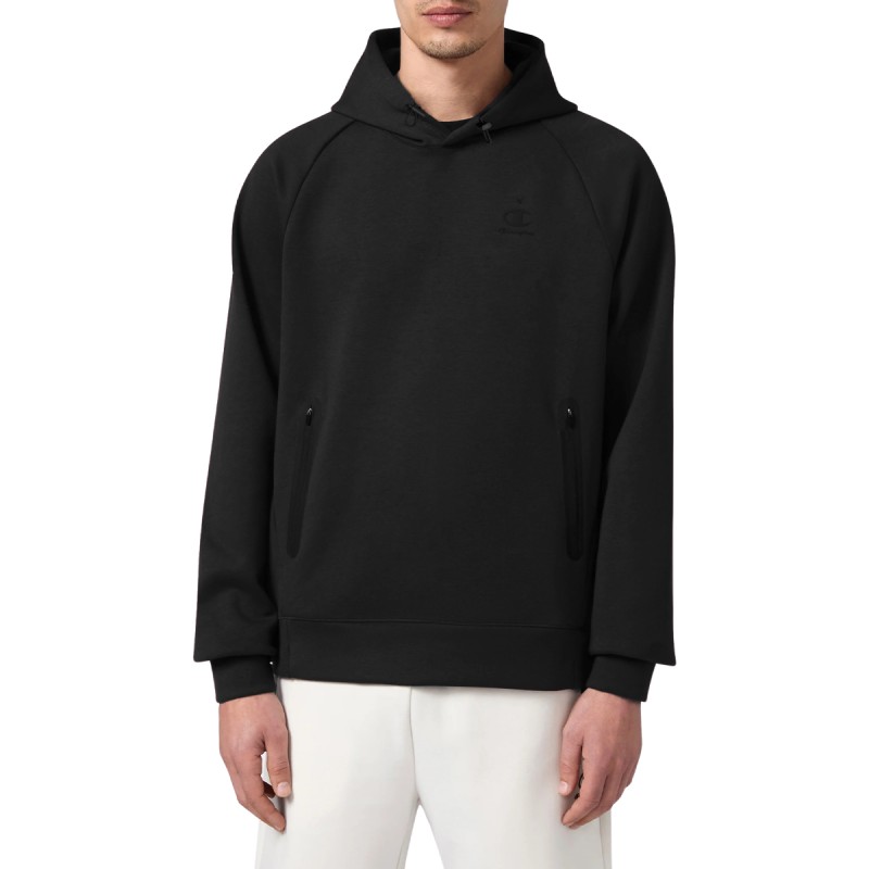 Champion Sudadera Stretch De Algodón C-Tech Negro Hombre