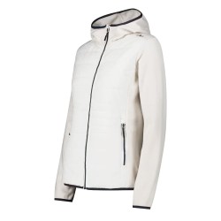 Campagnolo Chaqueta Fibras Híbrida Knit Tech Fleece Hybrid Jacket Blanco Plaster Mujer