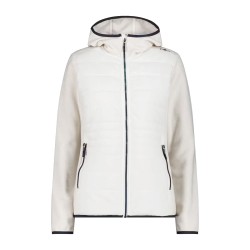 Campagnolo Chaqueta Fibras Híbrida Knit Tech Fleece Hybrid Jacket Blanco Plaster Mujer
