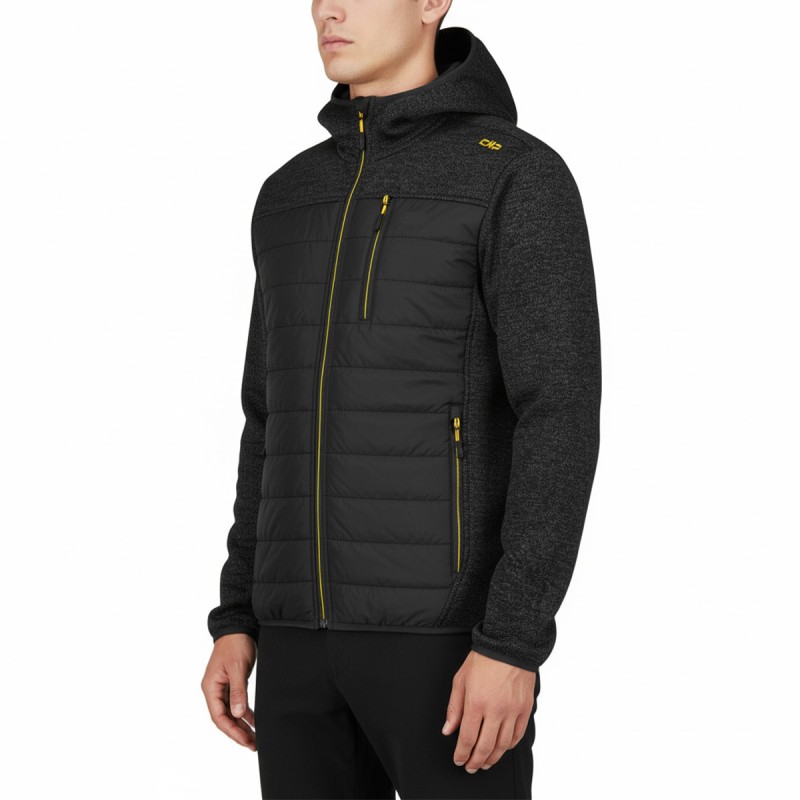 Campagnolo Chaqueta Fibras Híbrida Knit Tech Negro Anthracite Melange Hombre
