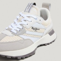Pepe Jeans Zapatillas Lucky Knit Mousse White Blanco Crema Mujer