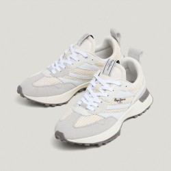Pepe Jeans Zapatillas Lucky Knit Mousse White Blanco Crema Mujer