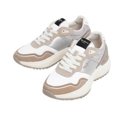 Pepe Jeans Zapatilla Kimi Glam Marrón Stone Beige Plateado Beige Mujer