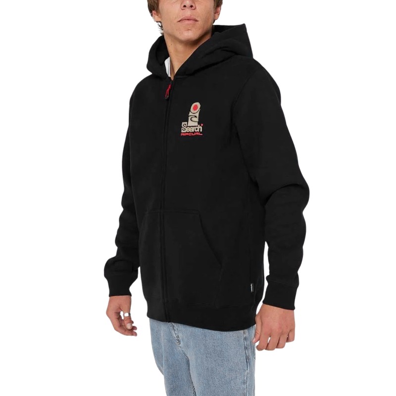 Rip Curl Sudadera Search Zip Thru Hood Negro Black Hombre