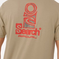 Rip Curl Camiseta Vaporcool Search Stack Khaki Rock Kaki Hombre