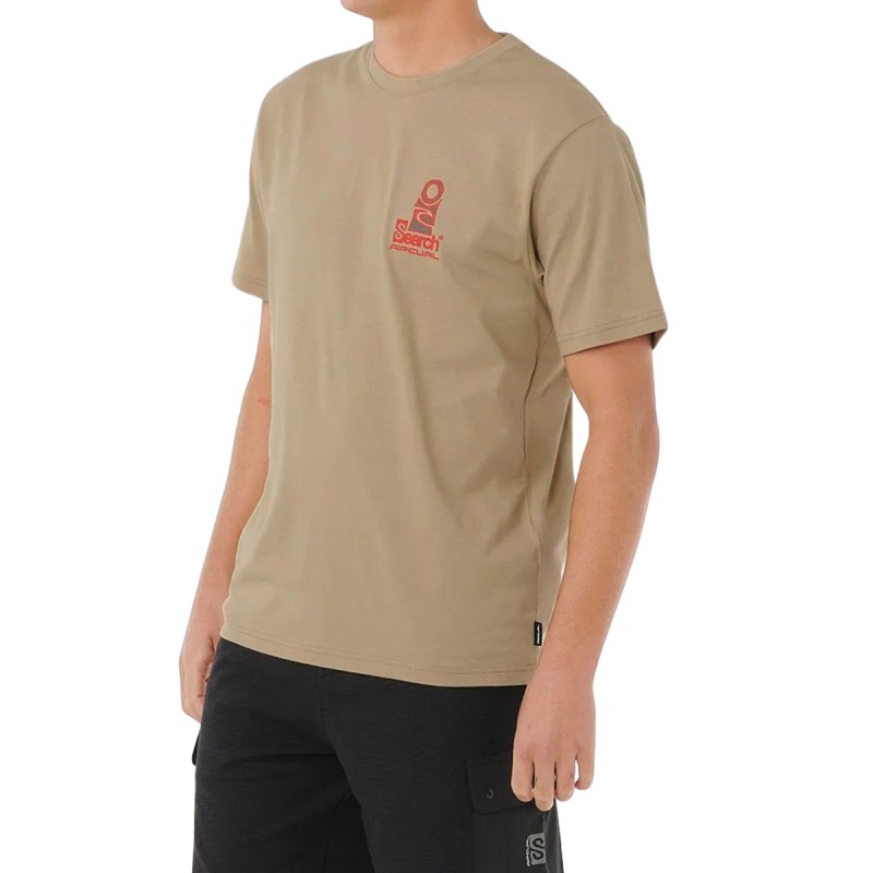 Rip Curl Camiseta Vaporcool Search Stack Khaki Rock Kaki Hombre