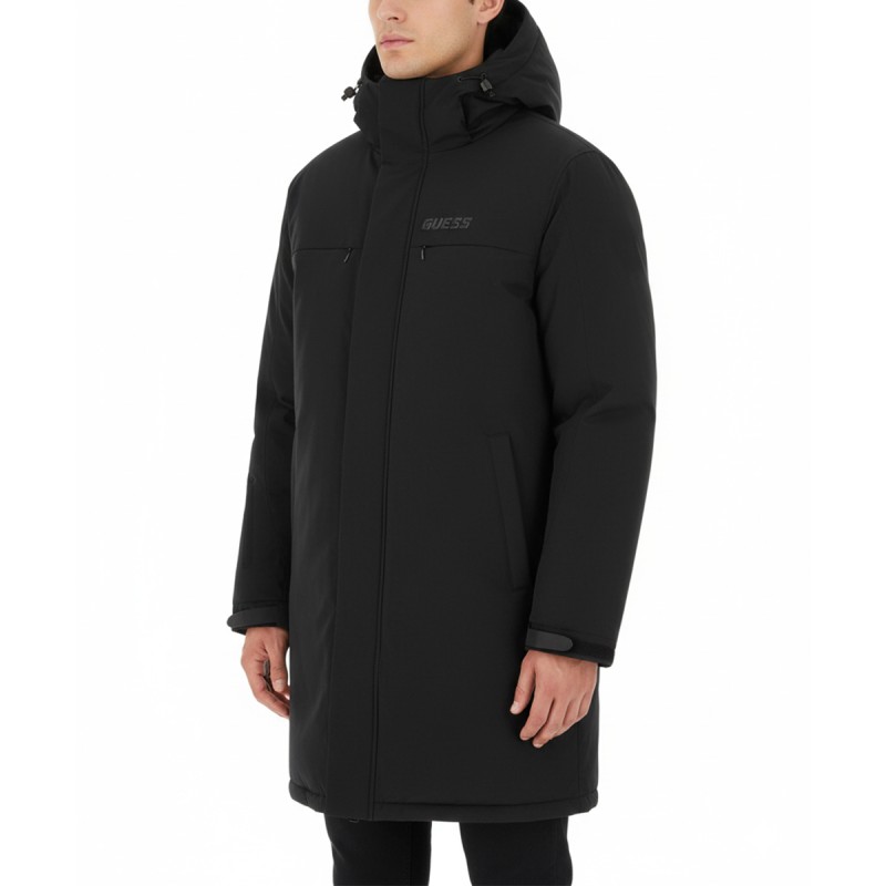 Guess Chaqueta Fibras Medoro Padded Trench Black Negro Hombre