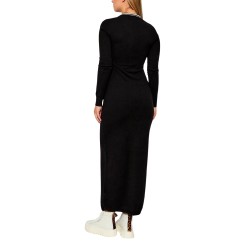 Guess Vestido Lavinia Dress Swtr Black Negro Mujer