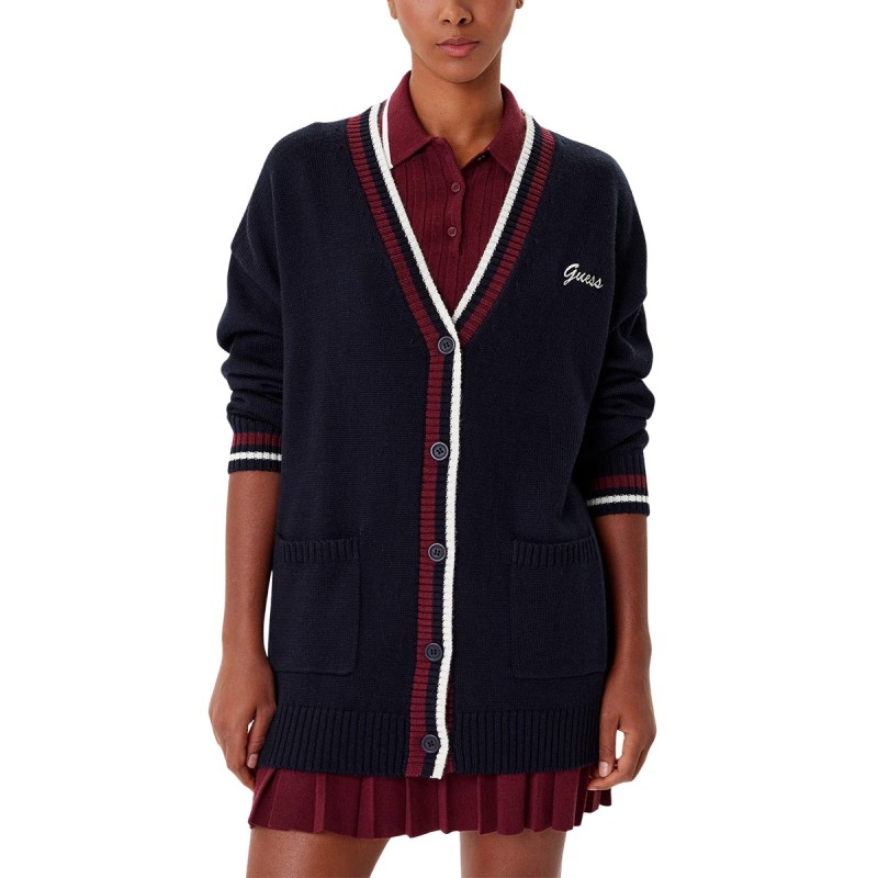 Guess Jersey Sabina Cardi Over Blue Azul Mujer