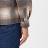 Guess Camisa Ls Check Overshirt Brown Marrón Hombre