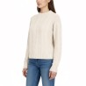 Guess Jersey Ls Mock Neck Nathali White Blanco Mujer